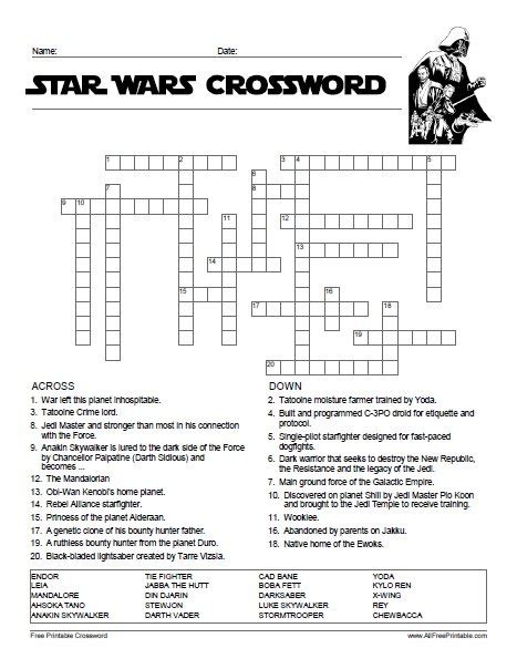 star wars workers crossword clue|star wars worker crossword.